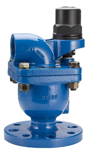 Клапан воздушный комбинированный AVK серия 701/50 PN16 DN80 (3" BSP) (высокопрочный чугун/полиамида)