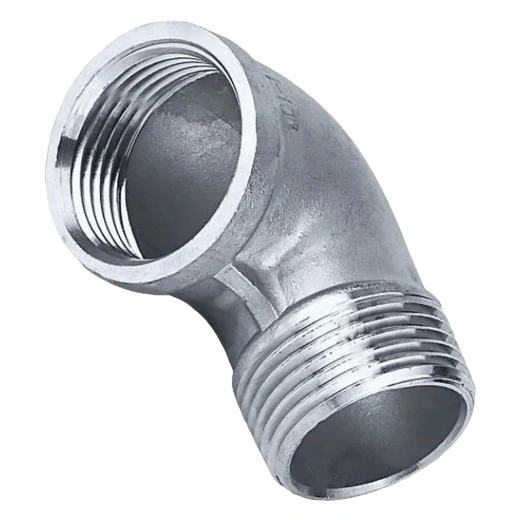 Отвод (уголок) DN.ru ВР-НР-316 1 1/2″ Ду40 Ру16 угол 90°, корпус - нержавеющая сталь 316, присоединение - внутренняя / наружная резьба