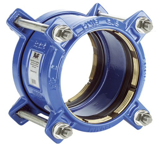 Муфта AVK SUPA PLUS PN16, DN300, фиксирующего типа для ПЭ и ПВХ труб, серия 621